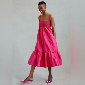 Dhruv Kapoor's Anthropologie Women's Ruched Pink Dress Size S